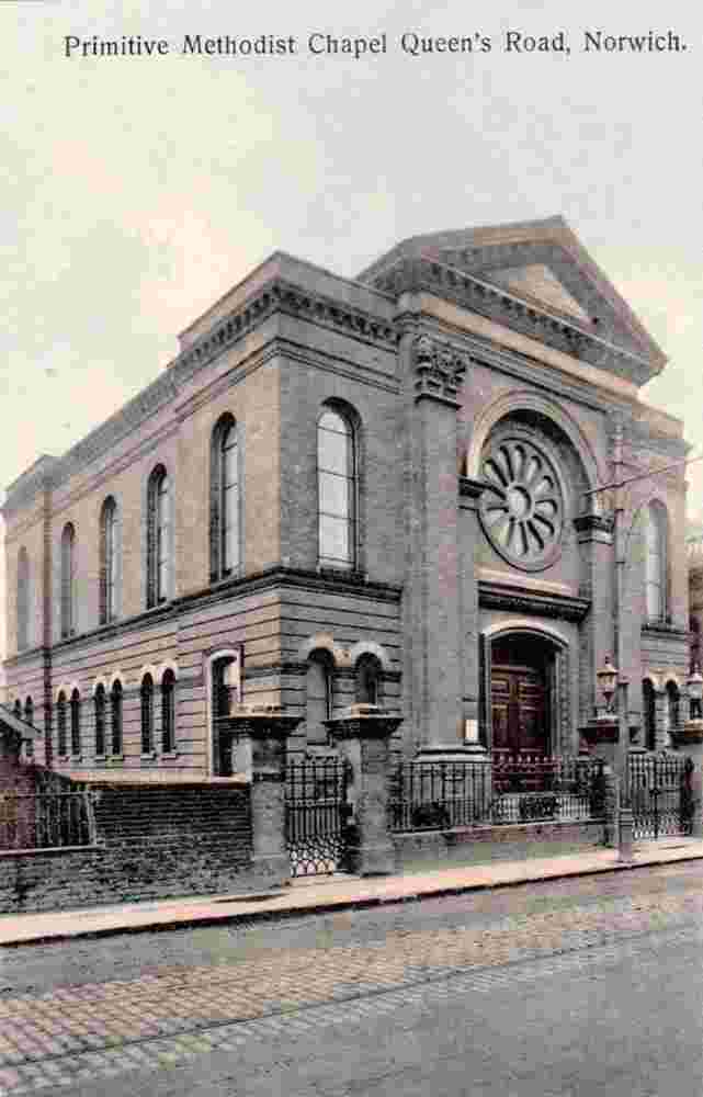 Norwich. Primitive Methodist Chapel on Queen's Road, 1910s