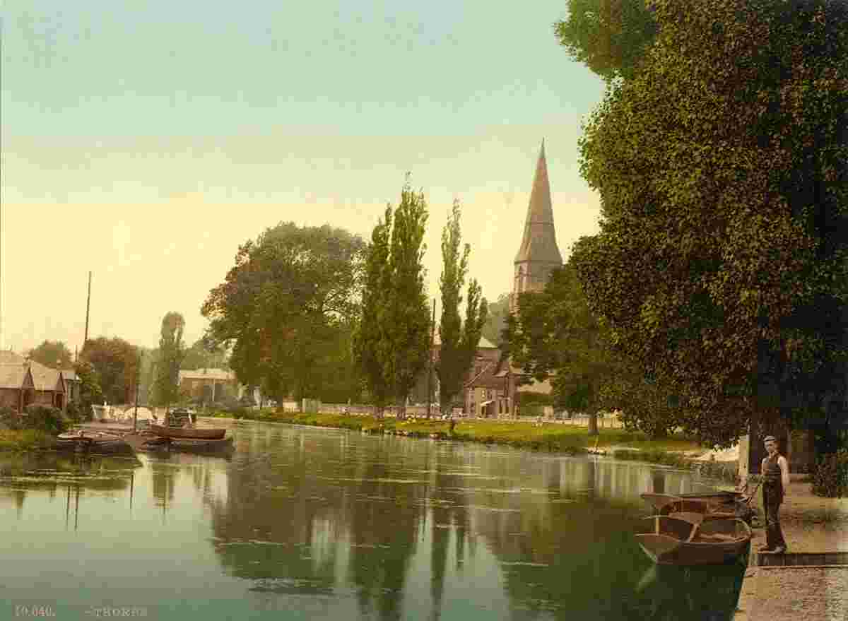 Norwich. Thorpe, church and river, 1890