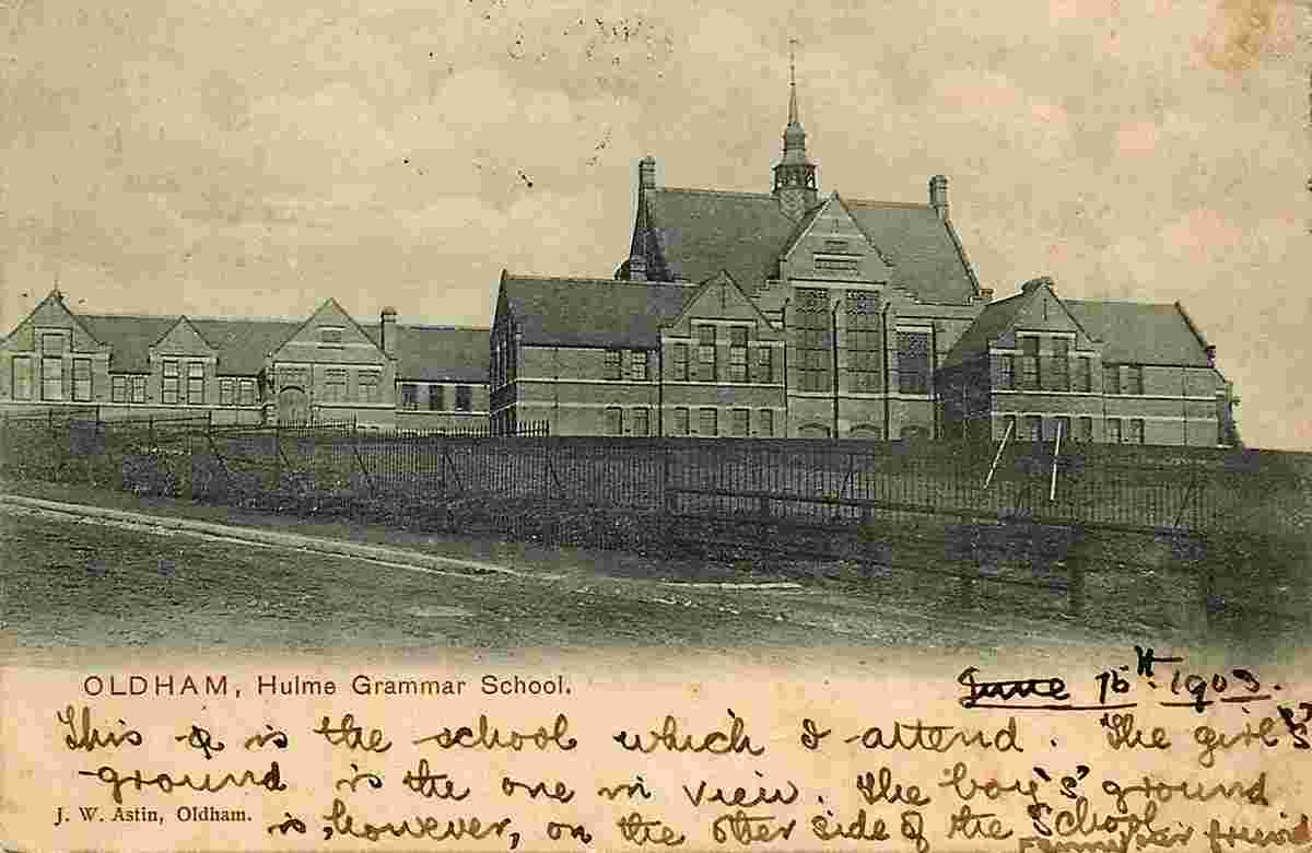 Oldham. Hulme Grammar School, 1903