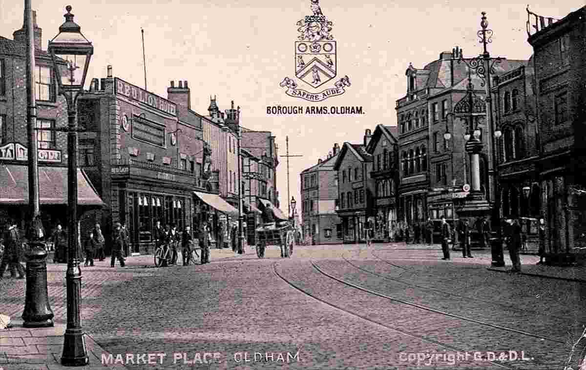 Oldham. Market Place, 1910