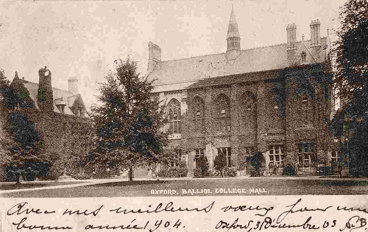 Oxford. Balliol College Hall, 1904