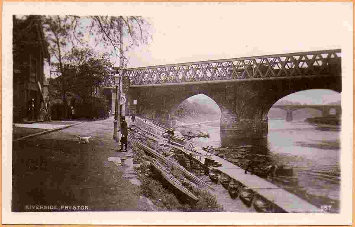 Preston. Riverside and Bridge, 1905