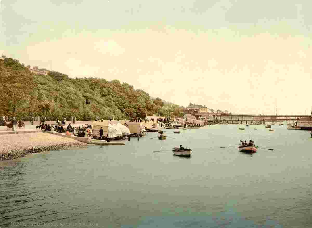 Southend-on-Sea. Pier and bathing place, looking East, 1890