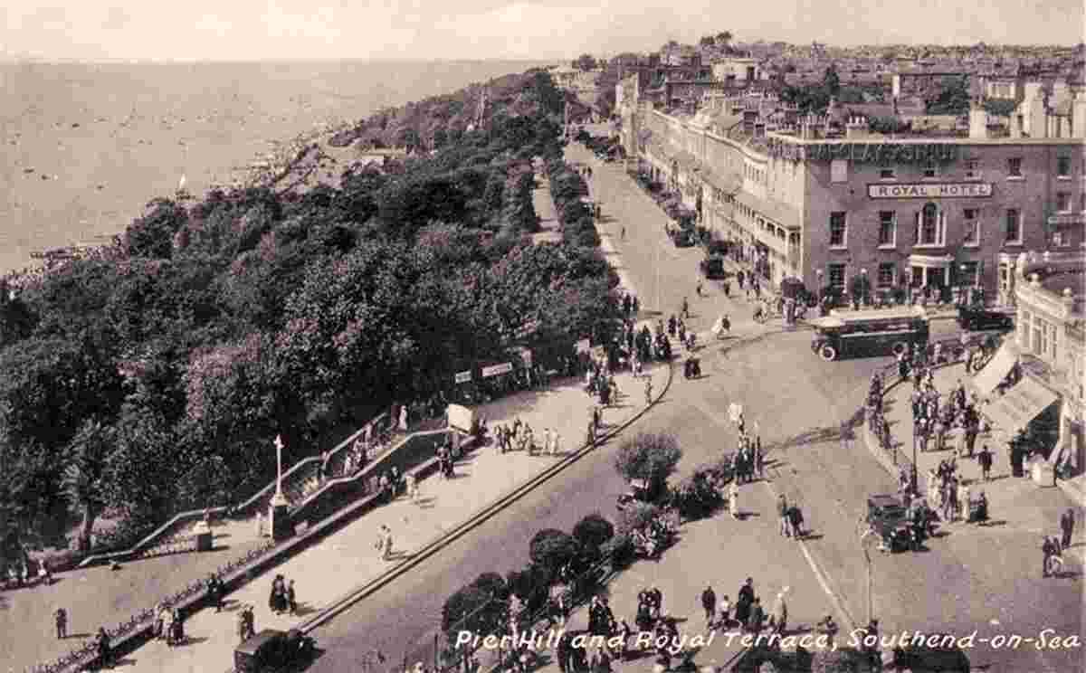 Southend-on-Sea. Pier Hill, Royal Hotel and Terrace