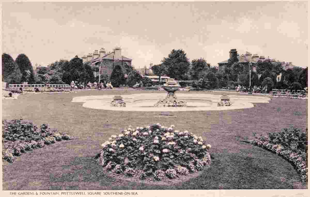 Southend-on-Sea. Prittlewell Square, Gardens and Fountain