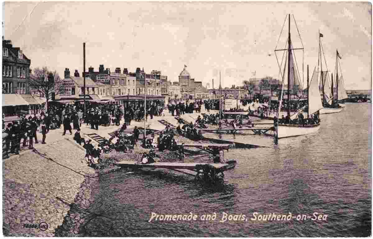 Southend-on-Sea. Promenade and Boats, 1918
