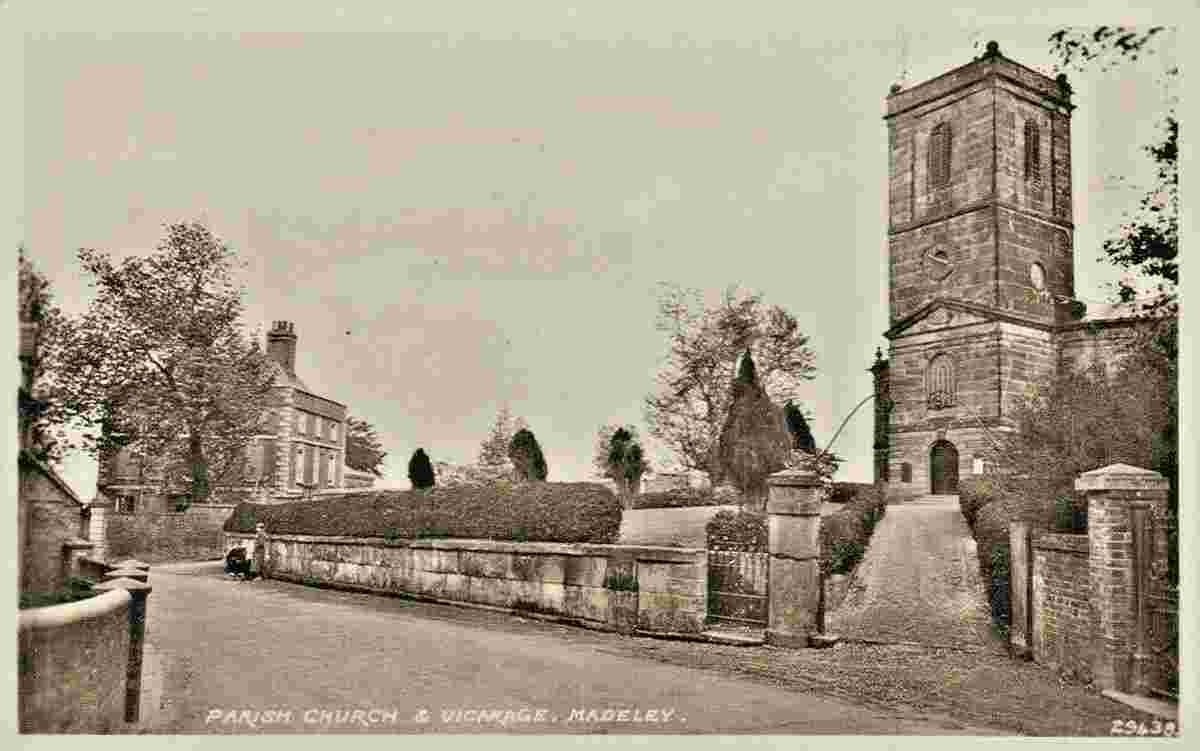 Telford. Madeley - Parish Church and Vicarage