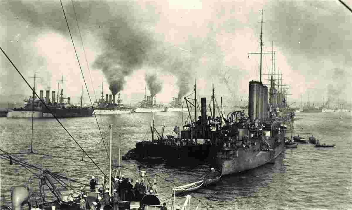 Gibraltar. 'Admiral Makarov' in Gibraltar, 1909