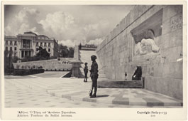 Athens. Soldiers near unknown Soldier's grave, 1930s