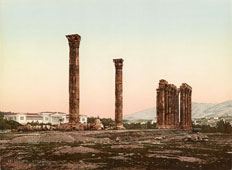 Athens. Temple of Olympian Jupiter, between 1890 and 1910