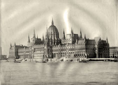 Budapest. Panorama of the city from river