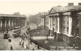 Dublin. Trinity College and Bank, circa 1910's