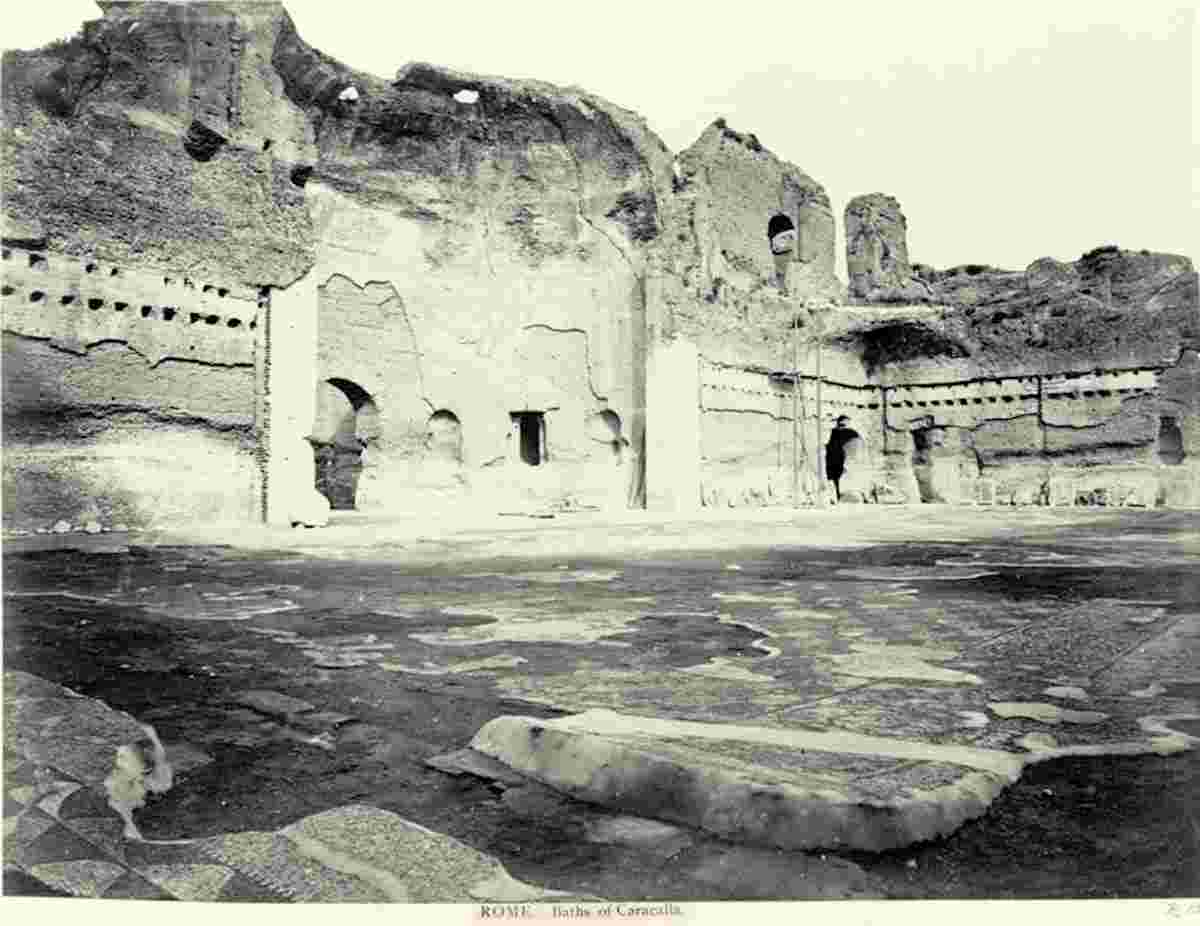 Rome. Baths of Caracalla, circa 1890