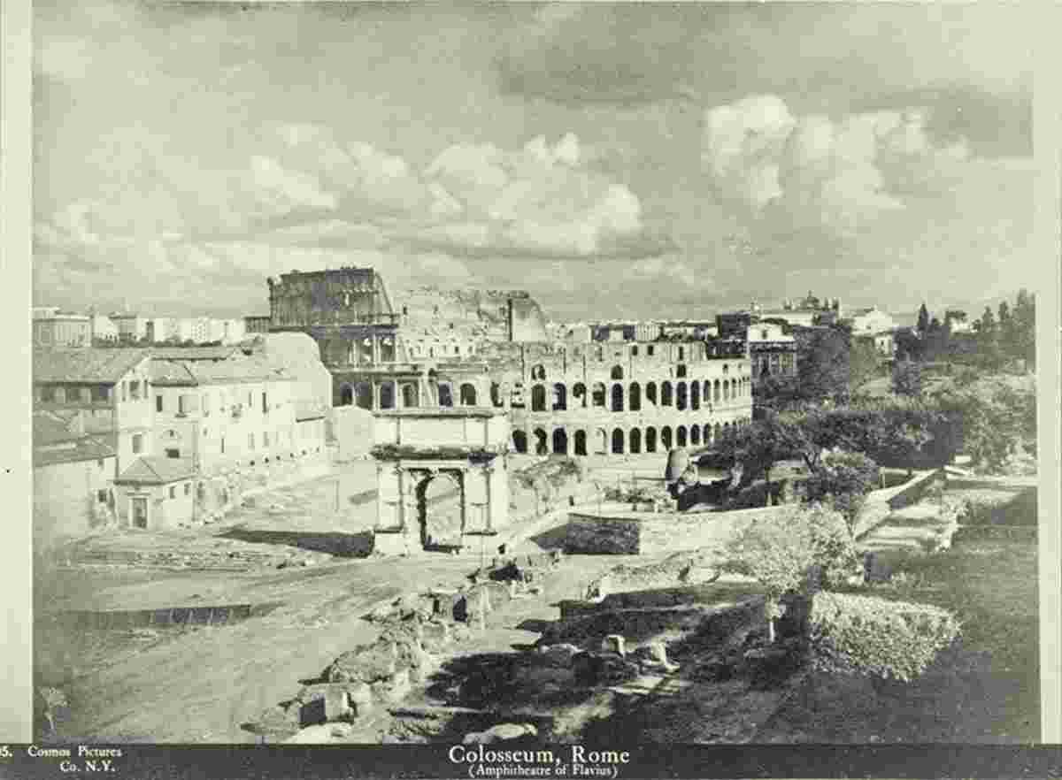 Rome. Colosseum, Amphitheatre of Flavius, circa 1900
