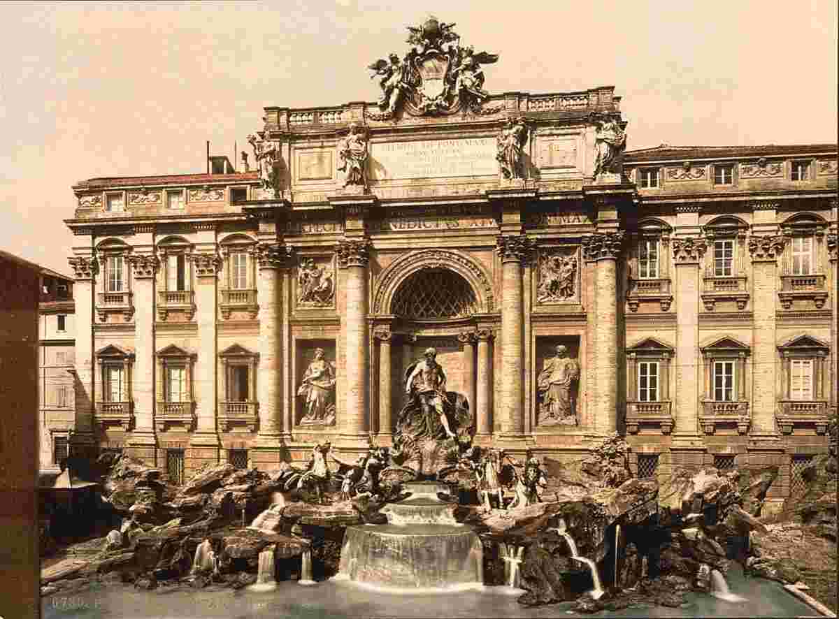 Rome. Fountain of Trevi, circa 1900