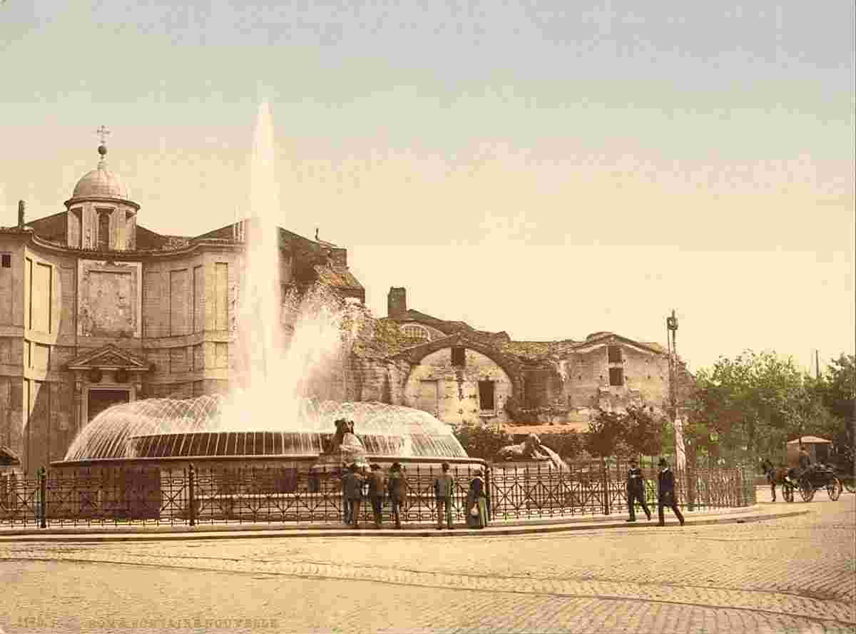 Rome. New Fountain and Diocletian's Spring, circa 1890
