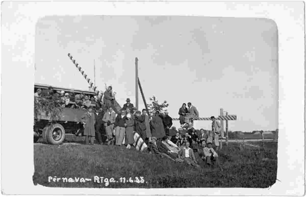 Ainazi. Border crossing point Latvia-Estonia, 1935