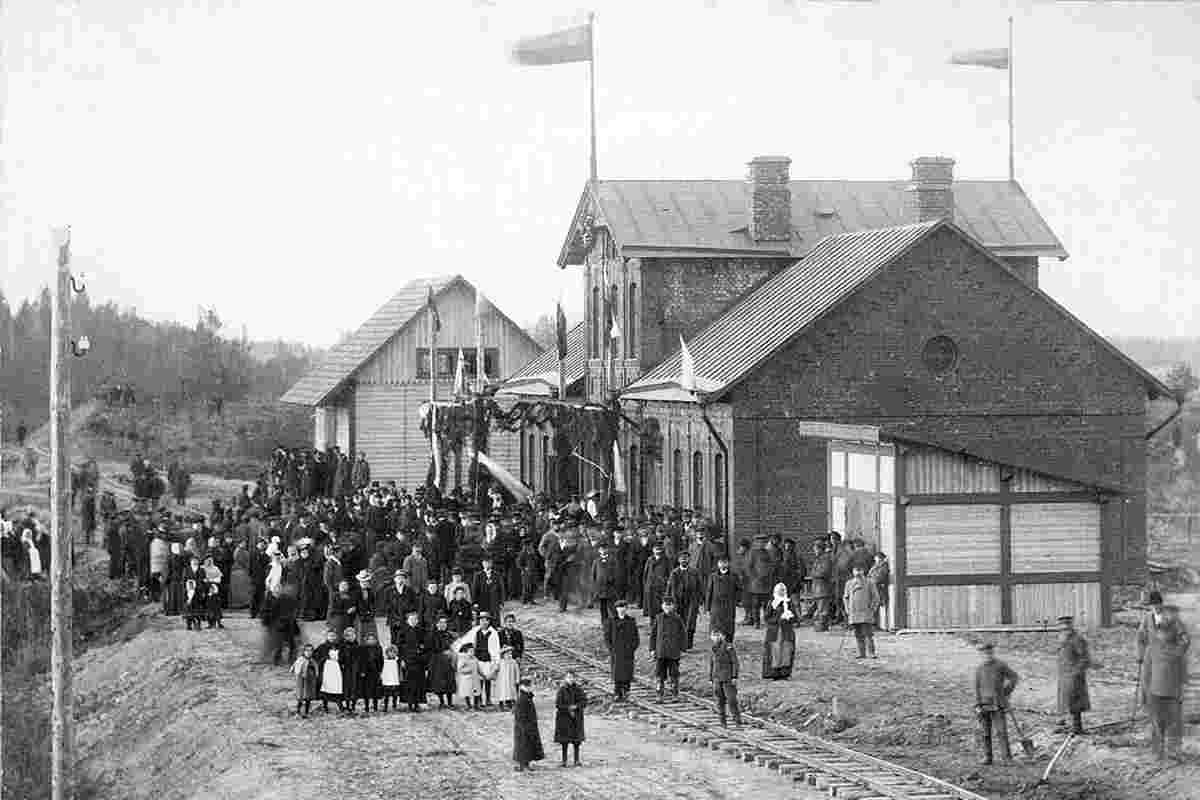 The opening of the station Aluksne, 1902