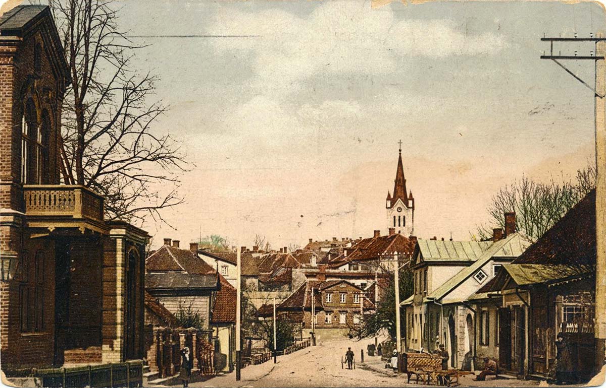 Cesis. City street, 1914
