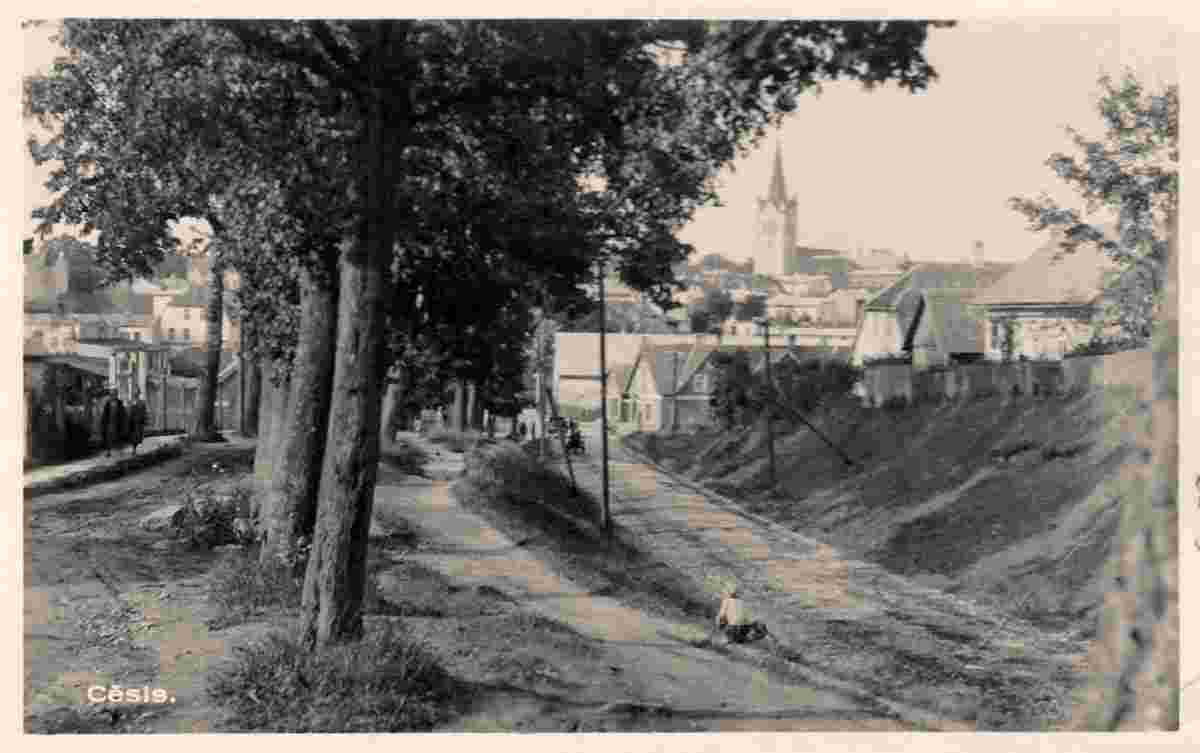 Cesis. City streets, 1931