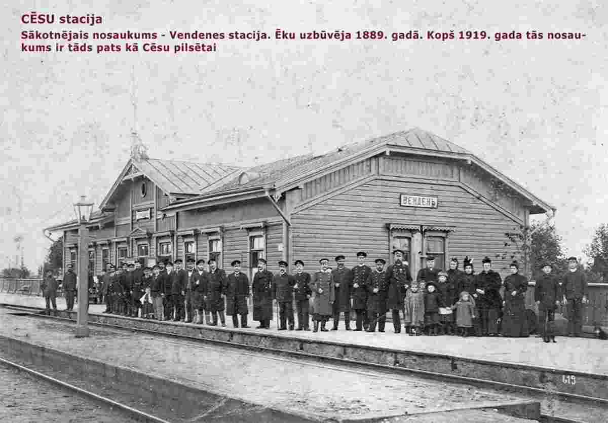 Cesis. Railway Station, 1919