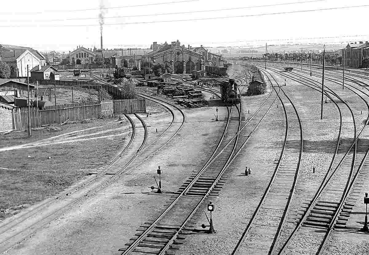 Daugavpils. Railway workshops and freight station, 1896