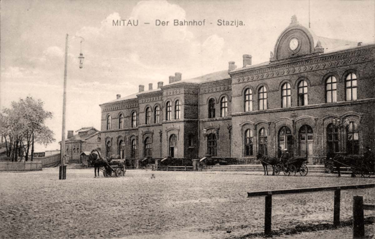 Jelgava. Railway station, 1917
