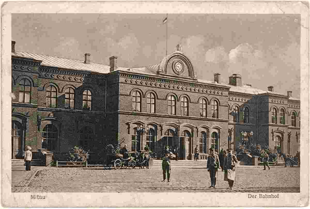 Jelgava. Railway station Square, 1916