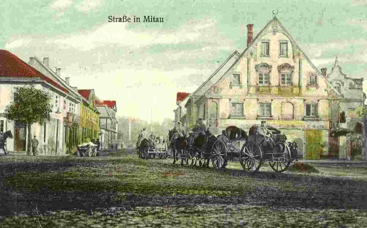 Jelgava. War in the east - Castle street, 1916