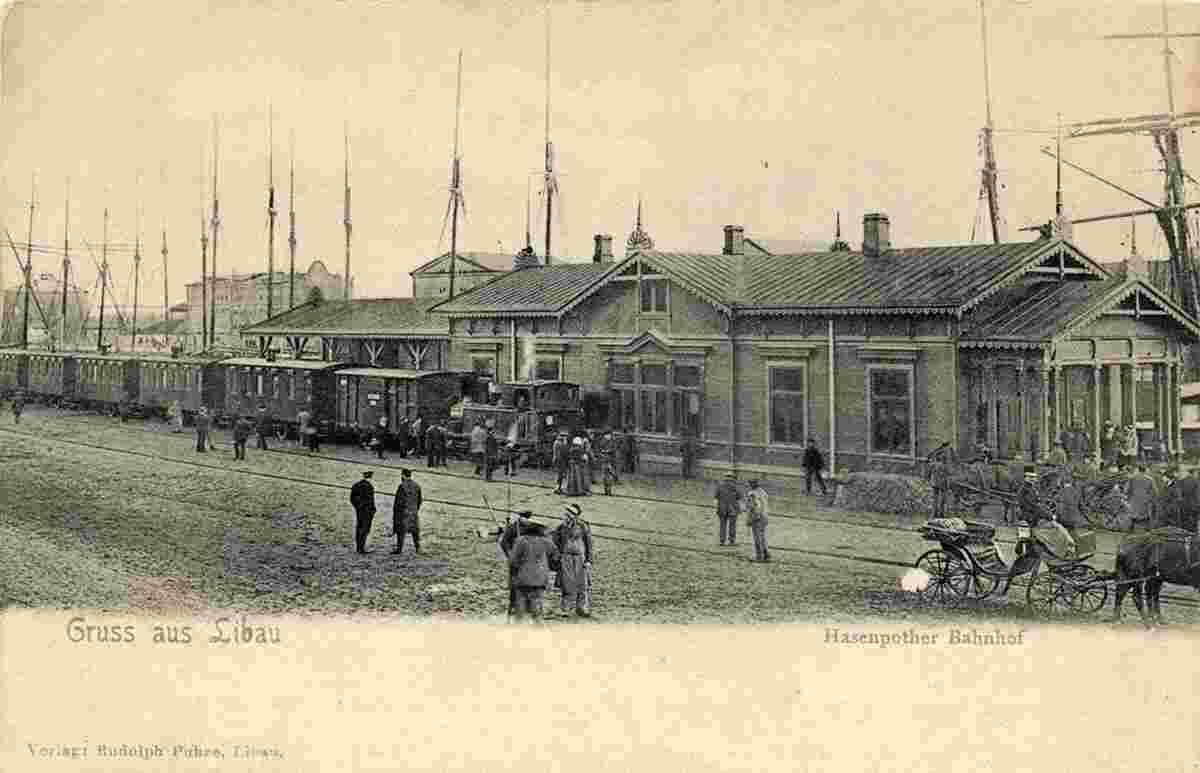 Liepaja. Harbor and railway station