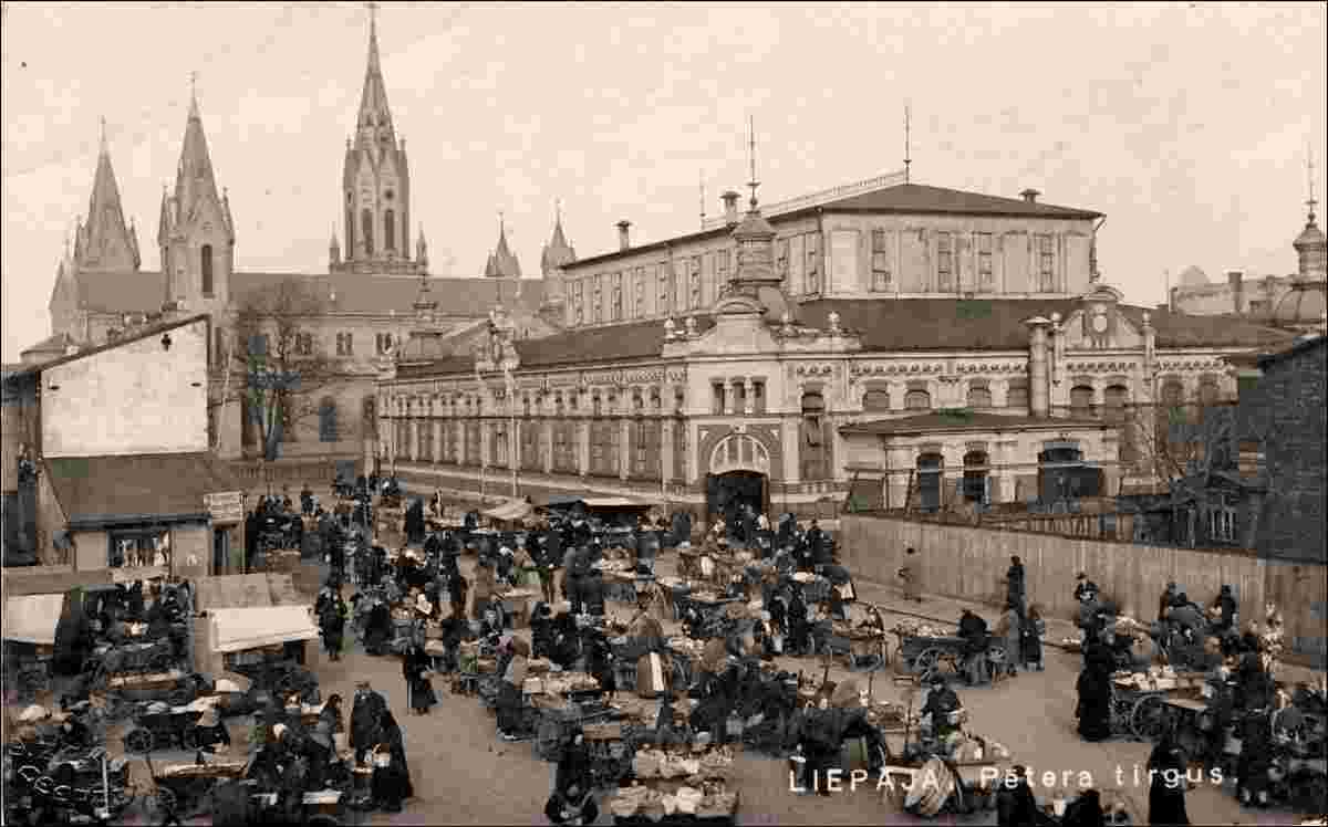 Liepaja. Petrovsky market, circa 1925