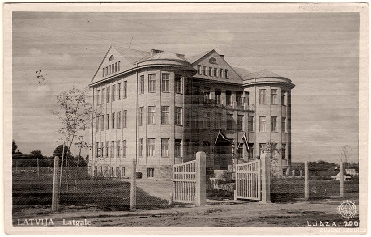 Ludza. Hospital, built in 1930, in 1944 - demolished