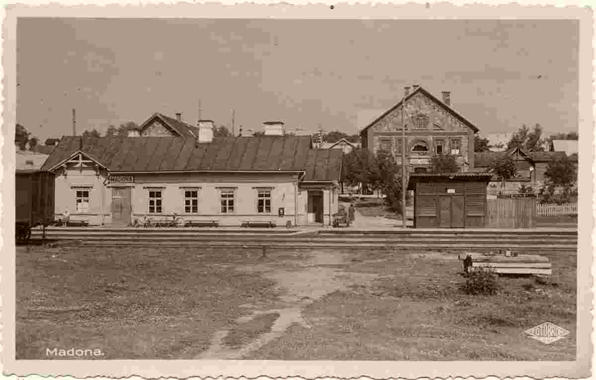 Madona. Railway Station, 1938
