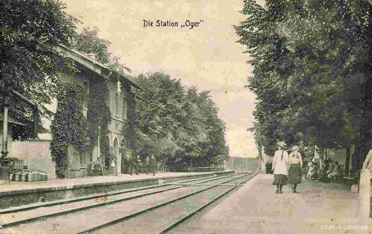 Ogre. Railway station, 1900s