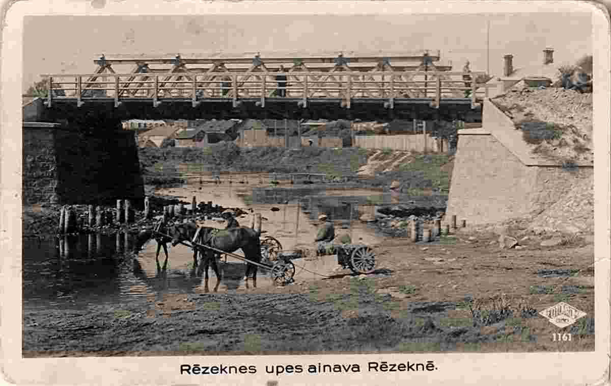 Rezekne. Bridge across Rēzekne river