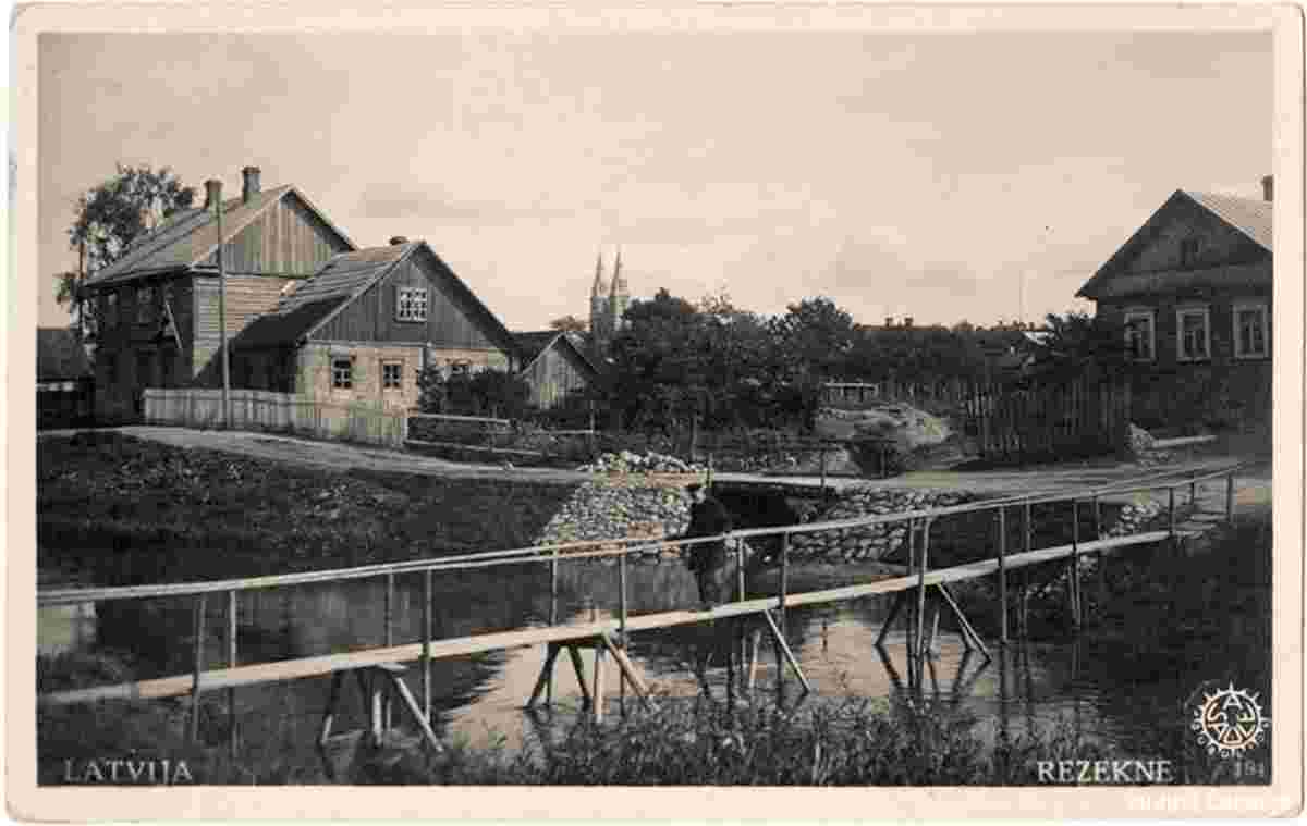 View of old Rezekne, circa 1930