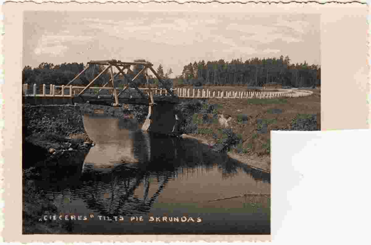 Skrunda. Bridge over the river