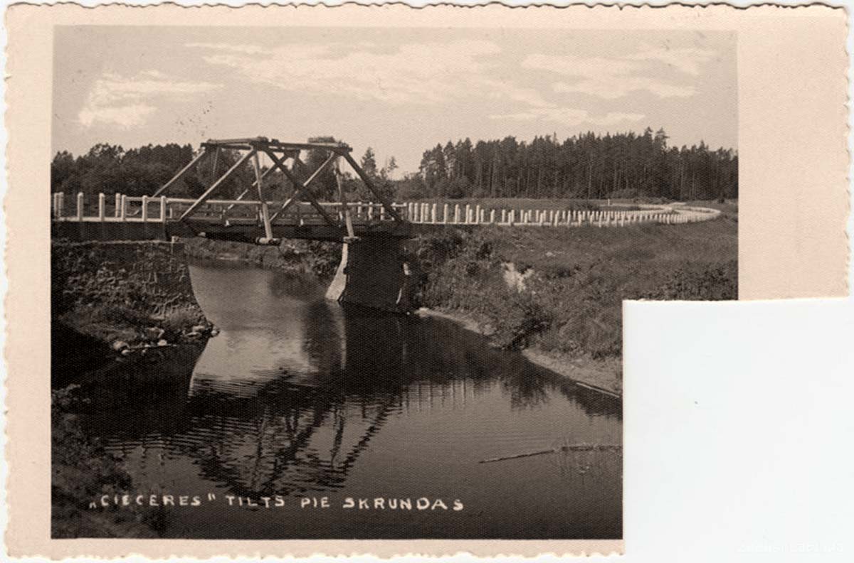Skrunda. Bridge over the river