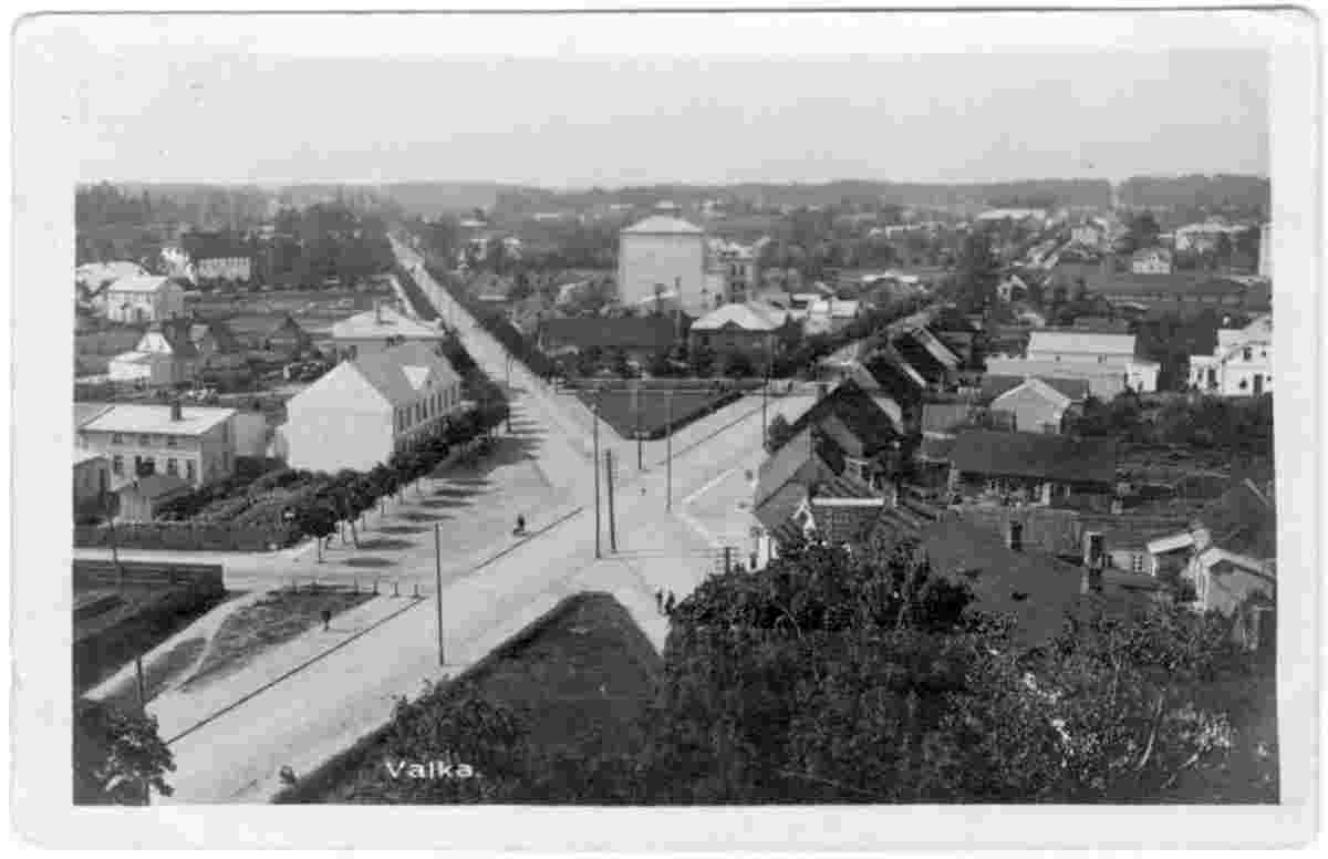Valka. Panorama of city, 1930