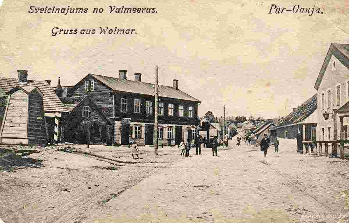 Valmiera. Beginning of Station street, 1910