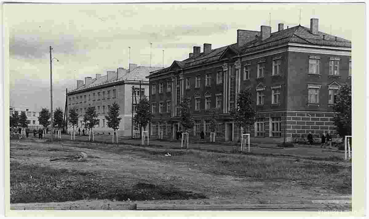 Valmiera. New buildings, 1950s
