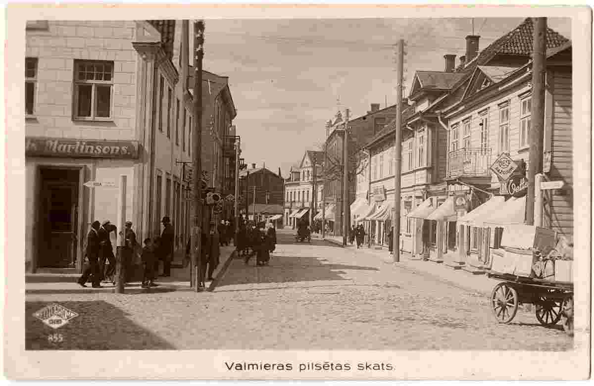 Valmiera. Riga street, 1930s