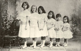 Luxembourg City. Princesses Maria-Adelaide, Charlotte, Hilda, Antonia, Elisabeth and Sophie
