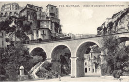 Monaco city. Bridge and Church Sainte-Dévote