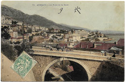 Monaco city. Bridge over Railroad, 1906