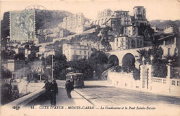 Monaco city. Bridge over the Ravine of Saints-Dévote