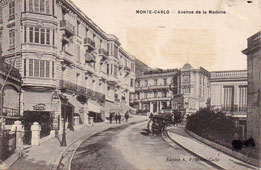 Monte Carlo. Madonna Avenue, on background - Hotel du Helder