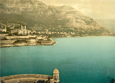 Monte Carlo. Monte Carlo and Cap Martin, circa 1890