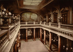 Monte Carlo. Monte Carlo Casino, atrium (central space of a public building), circa 1890