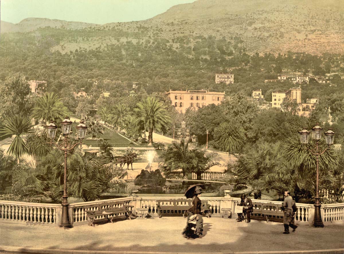 Monte Carlo Casino, the Gardens, circa 1890